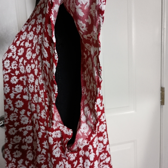 Agnes Orinda Women's Retro Ditsy Floral Short Sleeve Blouse Size 4X - Picture 7 of 10